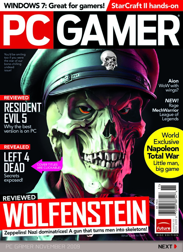 PC Gamer (USA)   November 2009 cover